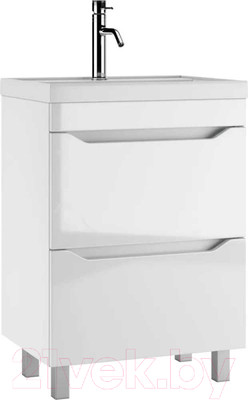 Тумба под умывальник Айсберг Bazis 60 Ева В2 DA5911T (с двумя ящиками)