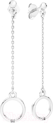 Серьги из серебра ZORKA 03D0037 (с бриллиантами)