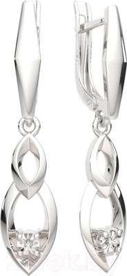 Серьги из серебра ZORKA 03D0047 (с бриллиантами)