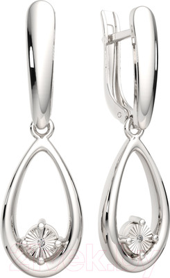 Серьги из серебра ZORKA 03D0062 (с бриллиантами)