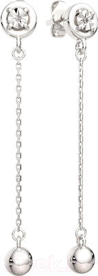 Серьги из серебра ZORKA 03D0082.ZZ (с бриллиантами)