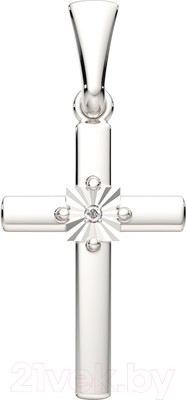 Крестик из серебра ZORKA 04D0012 (с бриллиантом)