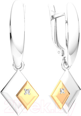 Серьги из серебра ZORKA 03D0016.G14K.ZZ (с бриллиантами)