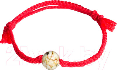 Браслет Wolves Красная нить с варисцитом 40821 (белый)