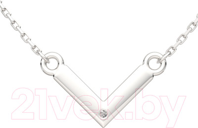 Колье из серебра ZORKA 05D0007 (45см, с бриллиантом)