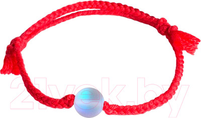 Браслет Wolves Красная нить с опалом 40869 (снежный)