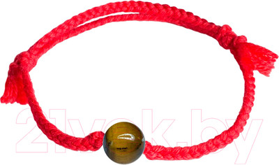 Браслет Wolves Красная нить с тигровым глазом 40897 (золотистый)