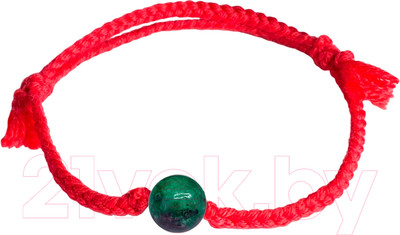 Браслет Wolves Красная нить с цоизитом 40905