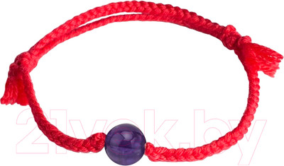 Браслет Wolves Красная нить с аметистом 40939