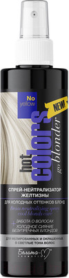 Тонирующий спрей для волос Белита-М Hot Colors Нейтрализатор желтизны для холодных оттенков блонд (150мл)