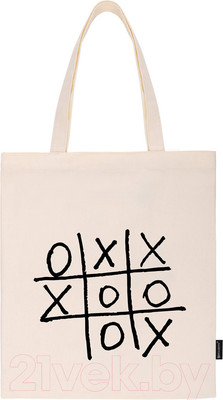 Сумка-шоппер Brauberg Premium. Tic-Tac-Toe / 271902 (бежевый)