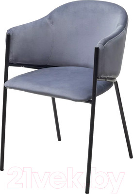 Стул M-City Дилл / 688M05713 (H-14 серый велюр/черный каркас)