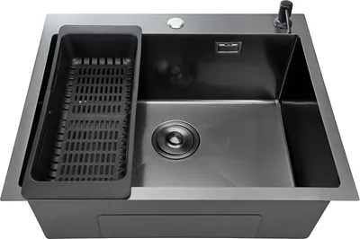 Мойка кухонная STELLAR Decor S6550NB-D (нано черный)
