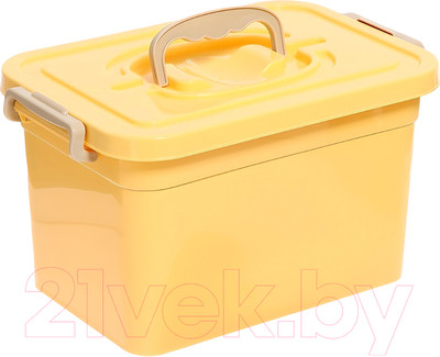 Контейнер для хранения Соломон С крышкой / 9897545 (6.5л, бежевый)
