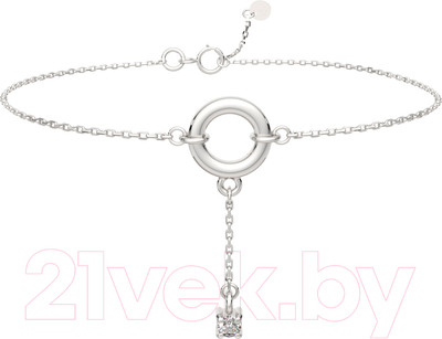 Браслет на ногу из серебра ZORKA 0640041.ZZ (28см, с фианитом)
