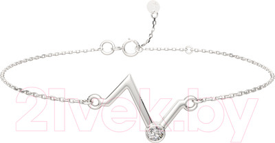 Браслет из серебра ZORKA 0640700 (18см, с фианитом)