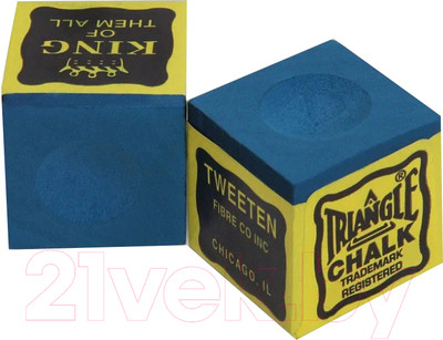 Мел для бильярда Tweeten Triangle 12043 (6шт, синий)