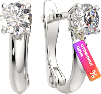 Серьги из серебра ZORKA 0310162 (с фианитами)