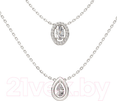 Колье из серебра ZORKA 0550029 (45см, с фианитами)