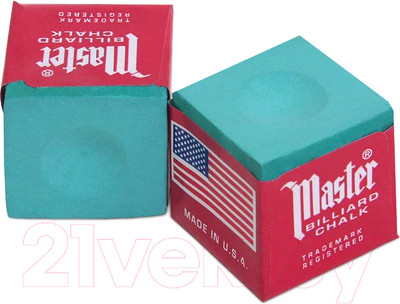 Мел для бильярда Tweeten Master 12049 (6шт, зеленый)