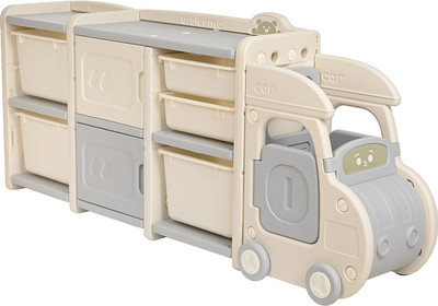Стеллаж игровой Pituso Машинка / YYT876 (серый/бежевый)