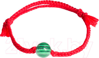 Браслет Wolves Красная нить с малахитом 40959