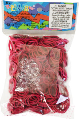 Набор для плетения Rainbow Loom Набор резинок / B0022 (фуксия)