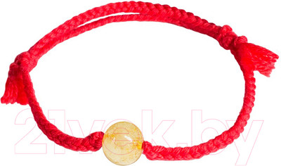 Браслет Wolves Красная нить с цитрином 41007