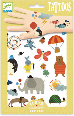 Набор временных татуировок Djeco Забавные мелочи / 09579