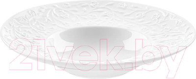 Тарелка столовая глубокая Elan Gallery Веточки-цветочки / 630068