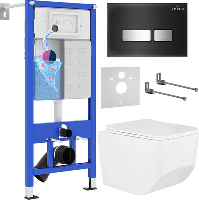 Инсталляция с унитазом подвесным Roxen StounFix Dual Fresh 649644