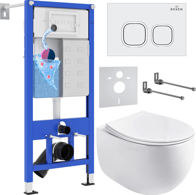 Инсталляция с унитазом подвесным Roxen StounFix Dual Fresh 964077