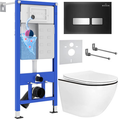 Инсталляция с унитазом подвесным Roxen StounFix Dual Fresh 964974