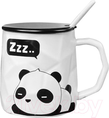 Кружка с ложкой Lenardi 315-041 (с крышкой)