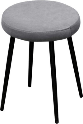 Табурет Древпром Пуф круглый ДП3-07 (черный матовый/катания сильвер)