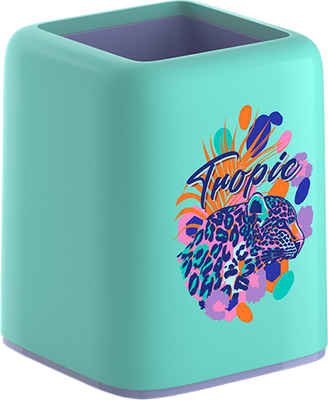 Подставка настольная Erich Krause Forte Tropical / 61643 (мятный/фиолетовый)