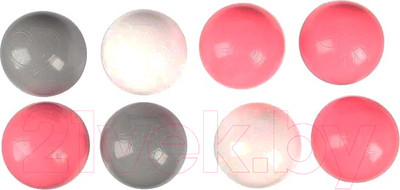 Шары для сухого бассейна Соломон 3654487 (30шт, розовый/белый/серый)