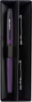 Ручка перьевая Малевичъ С конвертером + два картриджа / 196418 (фиолетовый)