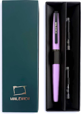 Ручка перьевая Малевичъ С конвертером + два картриджа / 196423 (сиреневый)