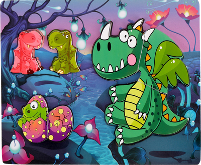 Развивающая игрушка Sima-Land Рамка-вкладыш Дракончики / 9643835