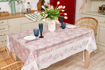 Скатерть Stolima Декор-шанс 5011-1 Романтика/Сирень (260x130)