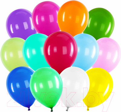 Набор воздушных шаров Brauberg Kids. Яркие Цвета / 591872 (100шт)