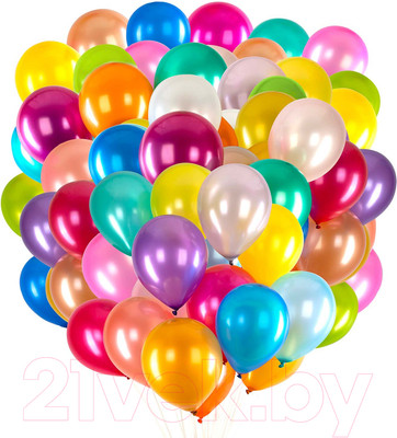 Набор воздушных шаров Brauberg Kids. Металлик / 591878 (100шт)
