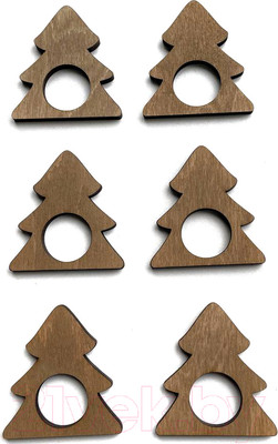 Набор колец для салфеток ОМурМебель Елка (6шт)