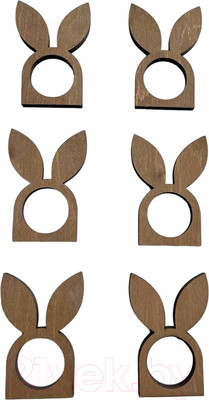 Набор колец для салфеток ОМурМебель Ушки (6шт)