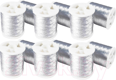 Набор швейных ниток Changxing Hualong Люрекс 10г / 000008118 (12шт, Silver)
