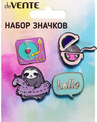 Набор значков deVente Party! / 8092122 (4шт)