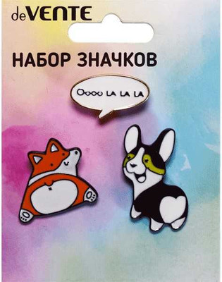 Набор значков deVente Oooo La La La! / 8092120 (3шт)