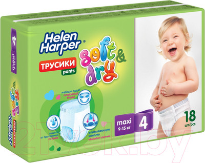 Подгузники-трусики детские Helen Harper Soft & Dry Maxi (18шт)