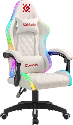Кресло геймерское Defender Energy RGB / 64557 (белый)